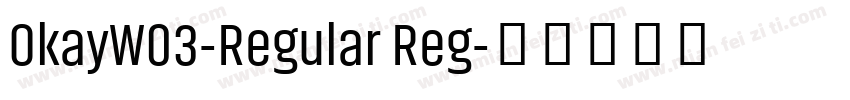OkayW03-Regular Reg字体转换